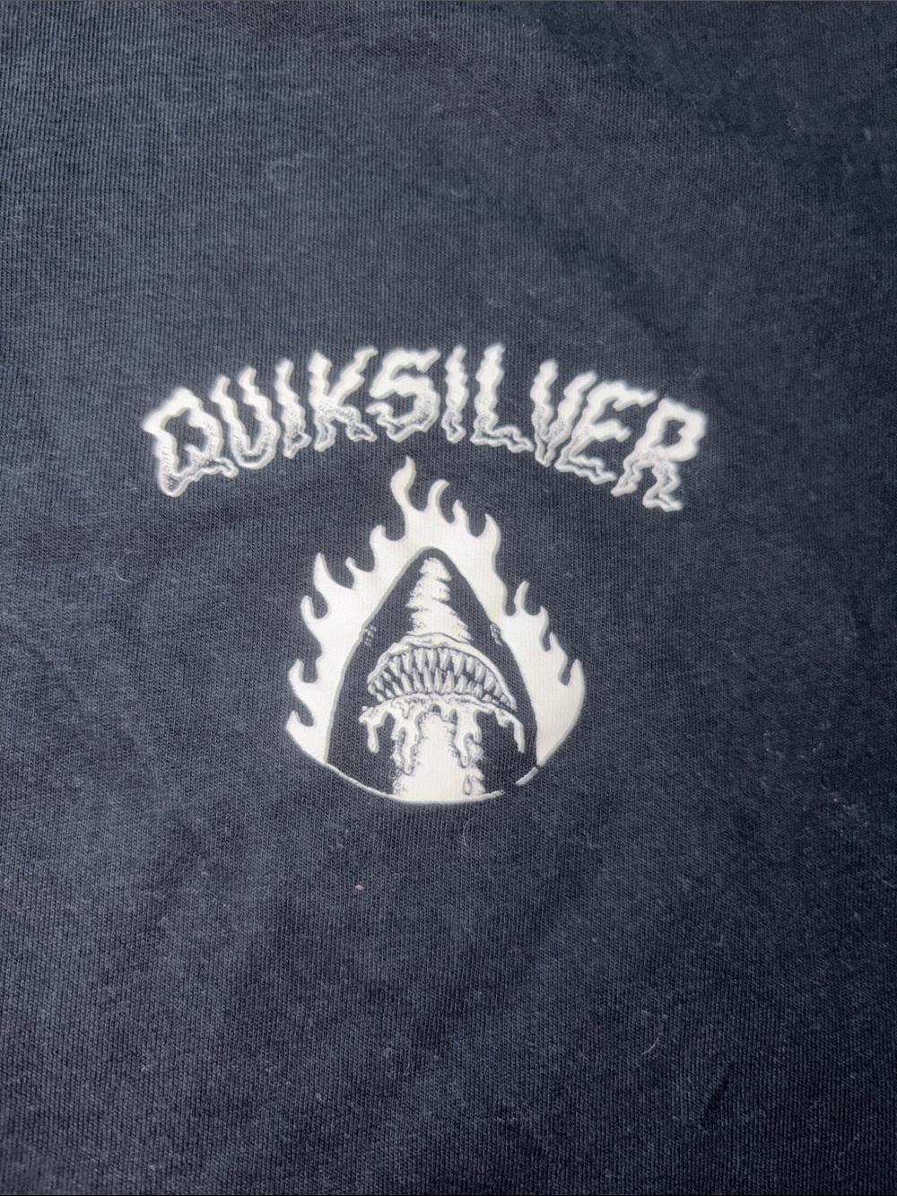 Quiksilver Black Short-Sleeve Tee with White Chest Logo - Picture 2 of 4